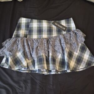 Dolls Kill Plaid Ruffle Skirt